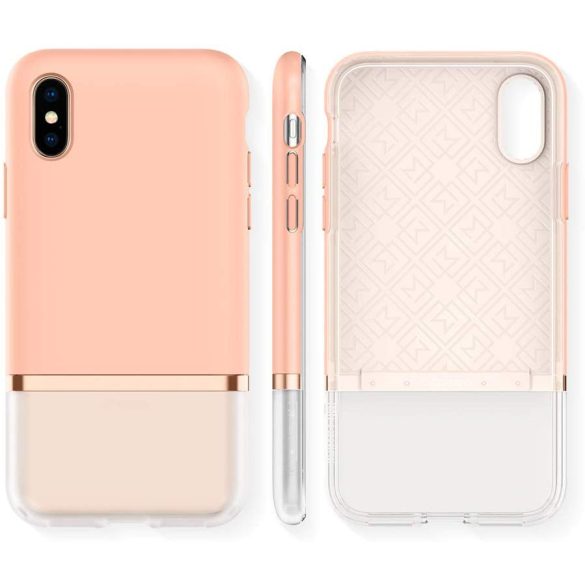 Spigen La Manon Jupe iPhone Xs Max hátlap, tok, világos rózsaszín