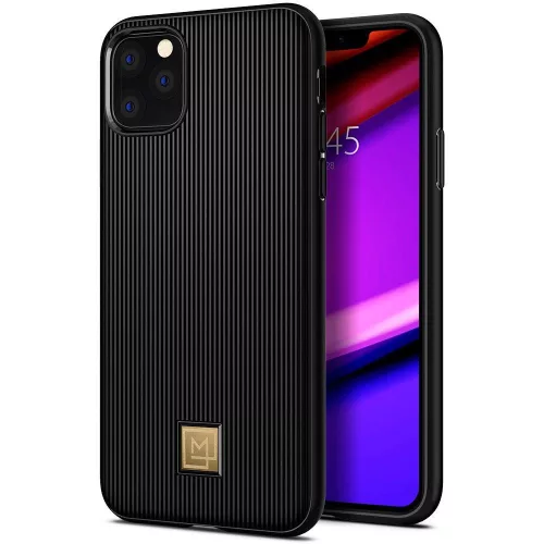 Spigen La Manon Classy iPhone 11 Pro Max hátlap, tok, fekete