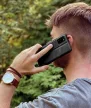 Tech-Protect Wallet Samsung Galaxy M21 eredeti bőr, oldalra nyíló tok, fekete