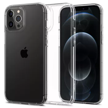   Spigen Ultra Hybrid Crystal iPhone 12 Pro Max hátlap, tok, átlátszó
