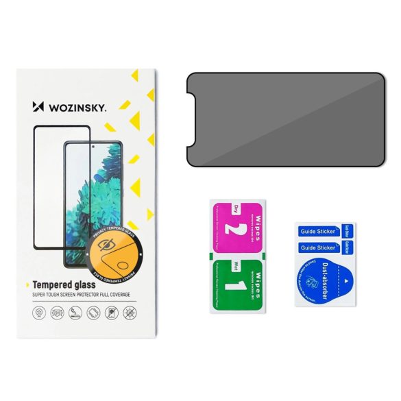 Wozinsky Privacy Glass Samsung Galaxy S24 betekintés védett edzett üvegfólia (tempered glass) 9H keménységű, fekete