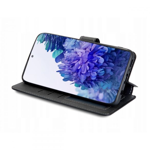 Tech-Protect Wallet Samsung Galaxy S20 FE ökobőr, oldalra nyíló tok, fekete