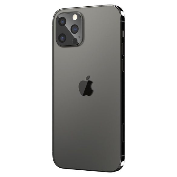 Spigen iPhone 12 Pro kameravédő üvegkeret (tempered glass), fekete