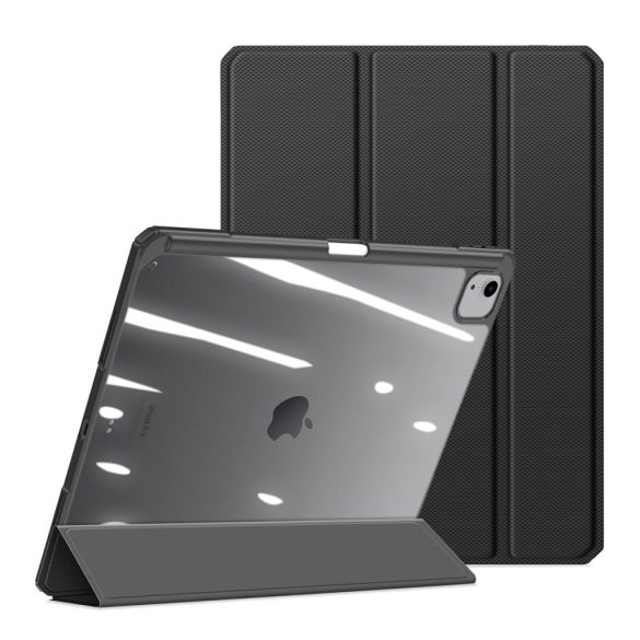 Dux Ducis Toby case iPad Air 13 (2024)/iPad Pro 12.9" (2018-2022) oldalra nyíló okos tok, érintőceruza tartóval, fekete