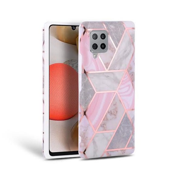 Tech-Protect Marble Samsung Galaxy A42 hátlap, tok, márvány mintás, rózsaszín