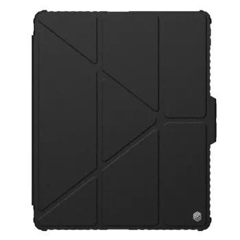   Nillkin Bumper Leather Case iPad Air 13 (2024) ütésálló, oldalra nyíló bőr tok, fekete