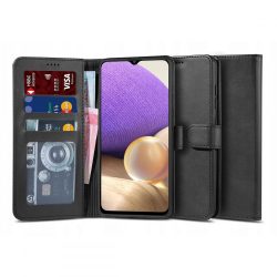   Tech-Protect Wallet2 Samsung Galaxy A32 oldalra nyíló hátlap, tok, fekete