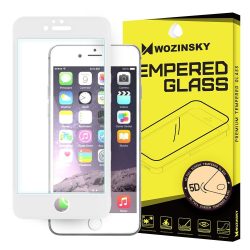   iPhone 6/6S Wozinsky PRO+ Glass Screen 5D Full Glue teljes kijelzős edzett üvegfólia, 9H keménységű, fehér
