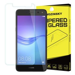   Wozinsky Huawei Y6 (2017) kijelzővédő edzett üvegfólia (tempered glass) 9H keménységű (nem teljes kijelzős 2D sík üvegfólia), átlátszó
