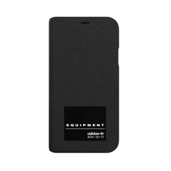   Adidas Originals EQT Booklet iPhone X/Xs oldalra nyíló tok, fekete