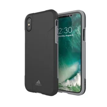   Adidas Performance Solo iPhone X/Xs ütésálló hátlap, tok, fekete-szürke