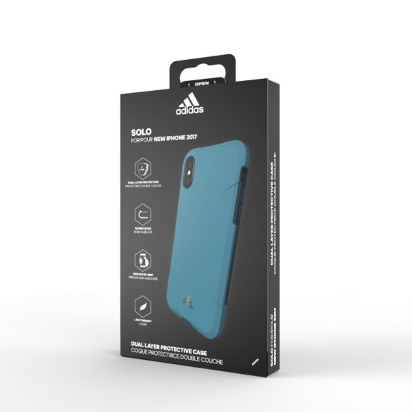 Adidas Performance Solo Case iPhone X/Xs ütésálló hátlap, tok, kék