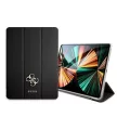 Guess GUIC12PUSASBK iPad Pro 12,9" 2021 Book Cover Saffiano Collection tok, fekete