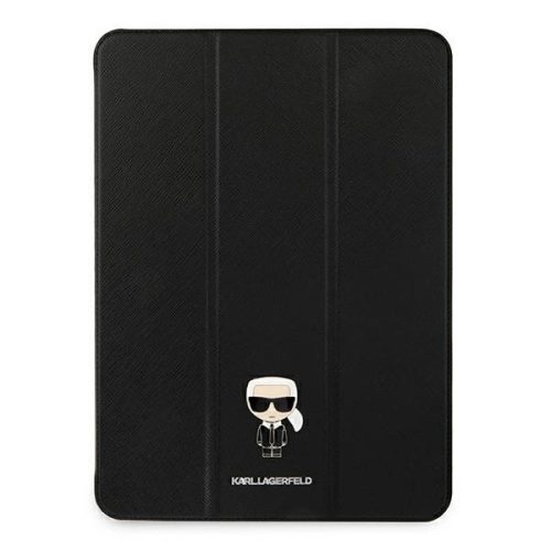 Karl Lagerfeld Saffiano Karl Iconic iPad Pro 2021 11" KLFC11OKMK, oldalra nyíló tok, fekete