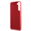 Guess GUHCS22MLSLMGFU Silicone Script Metal Logo Samsung Galaxy S22 Plus tok, rózsaszín