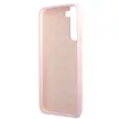 Guess GUHCS22MLSLMGLA Samsung Galaxy S22 Plus hátlap, tok Silicone Script Metal Logo, lila