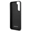 AMG AMHCS22MGSEBK Samsung Galaxy S22 Plus, hátlap, tok bőr dombornyomott vonalakkal, fekete