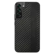 AMG AMHCS22MBLSCA Samsung Galaxy S22 Plus, hátlap, tok Carbon Stripe&Embossed, fekete