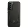 Mercedes MEHCS22MPSQBK Samsung Galaxy S22 Plus hátlap, tok Leather Stars Pattern, fekete