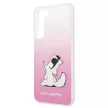 Karl Lagerfeld Choupette Eat Gradient Samsung Galaxy S22 Plus KLHCS22MCFNRCPI tok, rózsaszín