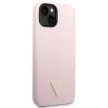 Guess GUHCP14SSLTGU iPhone 14 6.1" Silicone Triangle tok, lila