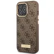 Guess GUHMP14LU4GPRW iPhone 14 Pro 6.1 " 4G Logo Plate MagSafe tok, barna