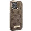 Guess GUHMP14LU4GPRW iPhone 14 Pro 6.1 " 4G Logo Plate MagSafe tok, barna
