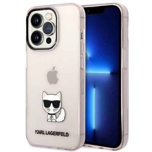 Karl Lagerfeld KLHCP14LCTTRI iPhone 14 Pro 6,1" Choupette Body tok, rózsaszín