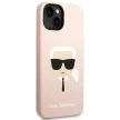 Karl Lagerfeld KLHMP14SSLKHLP iPhone 14 6,1" Silicone Karl's Head Magsafe light tok, rózsaszín