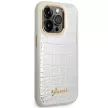 Guess GUHCP14LHGCRHS iPhone 14 Pro 6,1" Croco Collection tok, ezüst