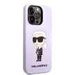 Karl Lagerfeld KLHCP14XSNIKBCU iPhone 14 Pro Max 6.7" Silicone Ikonik tok, lila