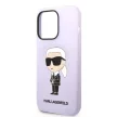 Karl Lagerfeld KLHCP14XSNIKBCU iPhone 14 Pro Max 6.7" Silicone Ikonik tok, lila