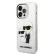 Karl Lagerfeld KLHCP14XHNKCTGT iPhone 14 Pro Max 6,7" Glitter Karl&Choupette tok, átlátszó