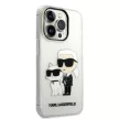 Karl Lagerfeld KLHCP14XHNKCTGT iPhone 14 Pro Max 6,7" Glitter Karl&Choupette tok, átlátszó