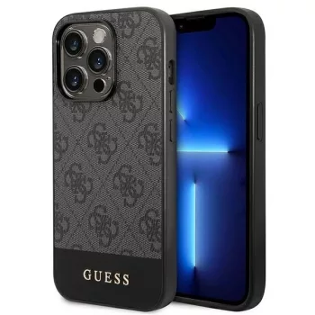   Guess GUHCP14LG4GLGR iPhone 14 Pro 6,1" 4G Stripe Collection tok, szürke