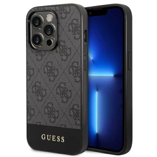 Guess GUHCP14LG4GLGR iPhone 14 Pro 6,1" 4G Stripe Collection tok, szürke