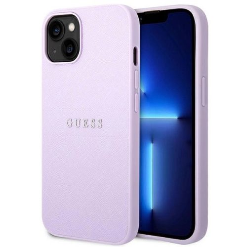 Guess GUHCP14MPSASBPU iPhone 14 Plus / 15 Plus 6.7" Saffiano Strap tok, lila