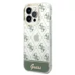 Guess iPhone 14 Pro Max 6,7" GUHCP14XHG4MHA IML Case Electroplated 4G Pattern Bottom Stripe Script Logo tok, khaki