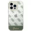 Guess iPhone 14 Pro Max 6,7" GUHCP14XHG4MHA IML Case Electroplated 4G Pattern Bottom Stripe Script Logo tok, khaki