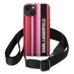 Karl Lagerfeld KLHCP14MSTSTP iPhone 14 Plus / 15 Plus 6,7" Color Stripes Strap tok, rózsaszín