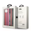 Karl Lagerfeld KLHCP14MSTSTP iPhone 14 Plus / 15 Plus 6,7" Color Stripes Strap tok, rózsaszín