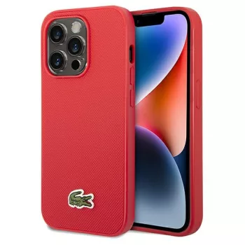   Lacoste LCHMP14LPVCR iPhone 14 Pro 6.1" tok, piros Iconic Petit Pique MagSafe