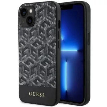   Guess GUHMP14SHGCFSEK iPhone 14 6.1" GCube Stripes MagSafe tok, fekete