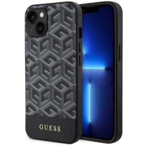 Guess GUHMP14SHGCFSEK iPhone 14 6.1" GCube Stripes MagSafe tok, fekete