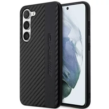  AMG Carbon Stripe&Embossed Samsung Galaxy S23 Plus AMHCS23MBLSCA, hátlap, tok, fekete