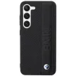 BMW BMHCS23M22RDPK S23 Plus, Leather Textured & Stripe hátlap, tok, fekete