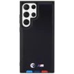 BMW BMHCS23L22PTDK S23 Ultra, Leather Hot Stamp Tricolor hátlap, tok, fekete