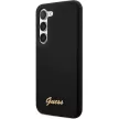 Guess GUHCS23SSLSMK Samsung Galaxy S23 hátlap, tok Silicone Vintage Gold Logo, fekete