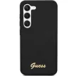 Guess GUHCS23SSLSMK Samsung Galaxy S23 hátlap, tok Silicone Vintage Gold Logo, fekete