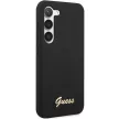 Guess GUHCS23SSLSMK Samsung Galaxy S23 hátlap, tok Silicone Vintage Gold Logo, fekete